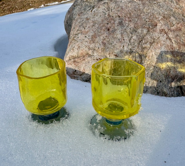 LowBall Glasses With Opal(Pair)