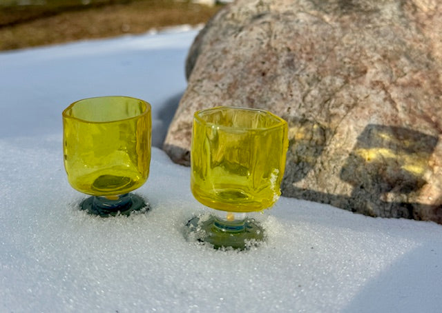 LowBall Glasses With Opal(Pair)